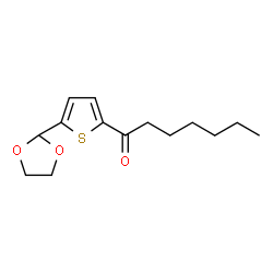ChemSpider 2D Image | 5-(1,3-Dioxolan-2-yl)-2-thienyl hexyl ketone | C14H20O3S