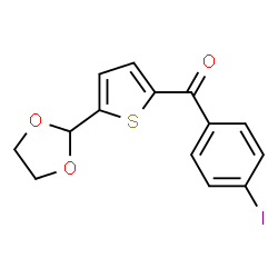 ChemSpider 2D Image | 5-(1,3-Dioxolan-2-yl)-2-(4-Iodobenzoyl)thiophene | C14H11IO3S