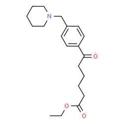 ChemSpider 2D Image | ethyl 6-oxo-6-[4-(piperidinomethyl)phenyl]hexanoate | C20H29NO3