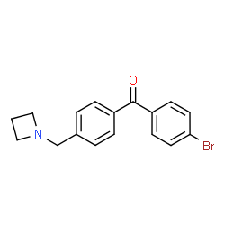 ChemSpider 2D Image | [4-(1-Azetidinylmethyl)phenyl](4-bromophenyl)methanone | C17H16BrNO
