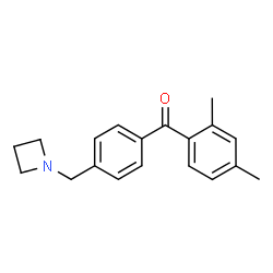 ChemSpider 2D Image | [4-(1-Azetidinylmethyl)phenyl](2,4-dimethylphenyl)methanone | C19H21NO