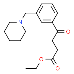 ChemSpider 2D Image | ethyl 4-oxo-4-[3-(piperidinomethyl)phenyl]butyrate | C18H25NO3