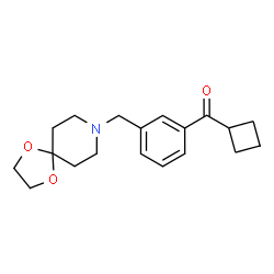 ChemSpider 2D Image | Cyclobutyl[3-(1,4-dioxa-8-azaspiro[4.5]dec-8-ylmethyl)phenyl]methanone | C19H25NO3