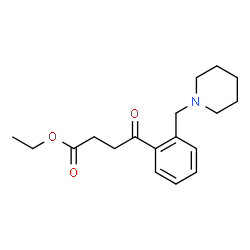 ChemSpider 2D Image | ethyl 4-oxo-4-[2-(piperidinomethyl)phenyl]butyrate | C18H25NO3
