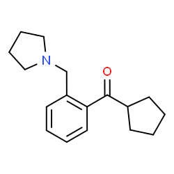 ChemSpider 2D Image | cyclopentyl 2-(pyrrolidinomethyl)phenyl ketone | C17H23NO