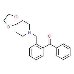 ChemSpider 2D Image | [2-(1,4-Dioxa-8-azaspiro[4.5]dec-8-ylmethyl)phenyl](phenyl)methanone | C21H23NO3