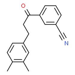 ChemSpider 2D Image | 3-[3-(3,4-Dimethylphenyl)propanoyl]benzonitrile | C18H17NO