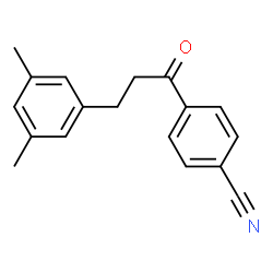 ChemSpider 2D Image | 4-[3-(3,5-Dimethylphenyl)propanoyl]benzonitrile | C18H17NO