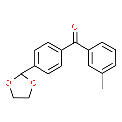 ChemSpider 2D Image | 2,5-dimethyl-4'-(1,3-dioxolan-2-yl)benzophenone | C18H18O3