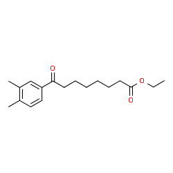 ChemSpider 2D Image | Ethyl 8-(3,4-dimethylphenyl)-8-oxooctanoate | C18H26O3