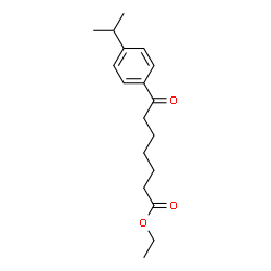 ChemSpider 2D Image | Ethyl 7-(4-isopropylphenyl)-7-oxoheptanoate | C18H26O3