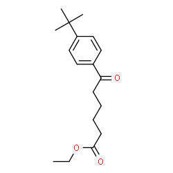ChemSpider 2D Image | Ethyl 6-[4-(2-methyl-2-propanyl)phenyl]-6-oxohexanoate | C18H26O3