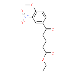 ChemSpider 2D Image | Ethyl 5-(4-methoxy-3-nitrophenyl)-5-oxopentanoate | C14H17NO6
