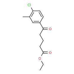 ChemSpider 2D Image | Ethyl 5-(4-chloro-3-methylphenyl)-5-oxopentanoate | C14H17ClO3