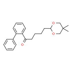 ChemSpider 2D Image | 1-(2-Biphenylyl)-5-(5,5-dimethyl-1,3-dioxan-2-yl)-1-pentanone | C23H28O3