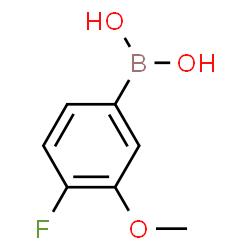 ChemSpider 2D Image | 4-FLUORO-3-METHOXYPHENYLBORONIC ACID | C7H8BFO3