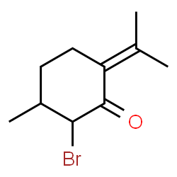 ChemSpider 2D Image | 2-Bromo-6-isopropylidene-3-methylcyclohexanone | C10H15BrO