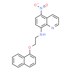ChemSpider 2D Image | N-[2-(1-Naphthyloxy)ethyl]-5-nitro-8-quinolinamine | C21H17N3O3