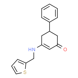 ChemSpider 2D Image | 5-Phenyl-3-[(2-thienylmethyl)amino]-2-cyclohexen-1-one | C17H17NOS