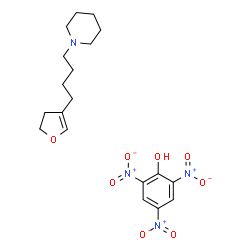 ChemSpider 2D Image | 2,4,6-Trinitrophenol - 1-[4-(4,5-dihydro-3-furanyl)butyl]piperidine (1:1) | C19H26N4O8