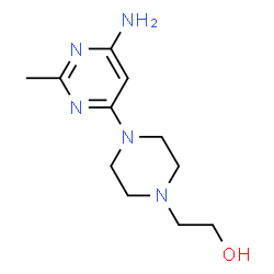 ChemSpider 2D Image | 2-(4-(6-Amino-2-Methylpyrimidin-4-Yl)Piperazin-1-Yl)Ethanol | C11H19N5O