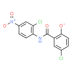 ChemSpider 2D Image | 4-Chloro-2-[(2-chloro-4-nitrophenyl)carbamoyl]phenolate | C13H7Cl2N2O4