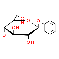 ChemSpider 2D Image | Phenyl beta-D-glucopyranoside | C12H16O6