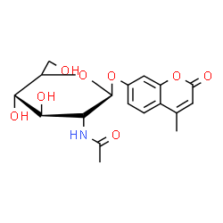 ChemSpider 2D Image | 4-Methyl-2-oxo-2H-chromen-7-yl 2-acetamido-2-deoxy-beta-D-glucopyranoside | C18H21NO8