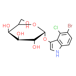 ChemSpider 2D Image | 5-Bromo-4-chloro-1H-indol-3-yl alpha-D-galactopyranoside | C14H15BrClNO6