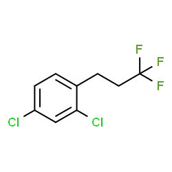 ChemSpider 2D Image | 2,4-Dichloro-1-(3,3,3-trifluoropropyl)benzene | C9H7Cl2F3