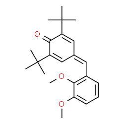 ChemSpider 2D Image | 4-(2,3-Dimethoxybenzylidene)-2,6-bis(2-methyl-2-propanyl)-2,5-cyclohexadien-1-one | C23H30O3