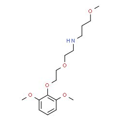 ChemSpider 2D Image | N-{2-[2-(2,6-Dimethoxyphenoxy)ethoxy]ethyl}-3-methoxy-1-propanamine | C16H27NO5
