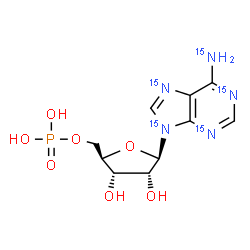 ChemSpider 2D Image | (~15~N_5_)-5'-Adenylic acid | C10H1415N5O7P
