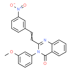 ChemSpider 2D Image | 3-(3-Methoxyphenyl)-2-[2-(3-nitrophenyl)vinyl]-4(3H)-quinazolinone | C23H17N3O4