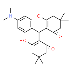 ChemSpider 2D Image | 2,2'-{[4-(Dimethylamino)phenyl]methylene}bis(3-hydroxy-5,5-dimethyl-2-cyclohexen-1-one) | C25H33NO4