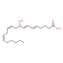 ChemSpider 2D Image | (5E,7E,11Z,14Z)-9-Hydroxy-5,7,11,14-icosatetraenoic acid | C20H32O3