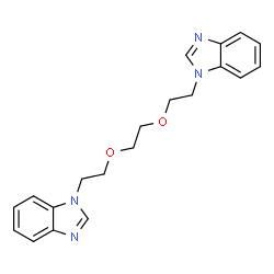 ChemSpider 2D Image | 1,1'-[1,2-Ethanediylbis(oxy-2,1-ethanediyl)]bis(1H-benzimidazole) | C20H22N4O2