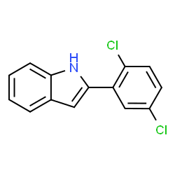 ChemSpider 2D Image | 2-(2,5-Dichlorophenyl)-1H-indole | C14H9Cl2N