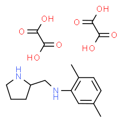 ChemSpider 2D Image | 2,5-Dimethyl-N-(2-pyrrolidinylmethyl)aniline ethanedioate (1:2) | C17H24N2O8