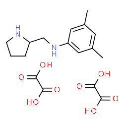 ChemSpider 2D Image | 3,5-Dimethyl-N-(2-pyrrolidinylmethyl)aniline ethanedioate (1:2) | C17H24N2O8