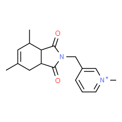ChemSpider 2D Image | 3-[(4,6-Dimethyl-1,3-dioxo-1,3,3a,4,7,7a-hexahydro-2H-isoindol-2-yl)methyl]-1-methylpyridinium | C17H21N2O2