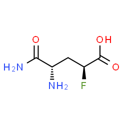 ChemSpider 2D Image | (4S)-4-Fluoro-L-alpha-glutamine | C5H9FN2O3