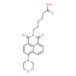 ChemSpider 2D Image | 6-(6-morpholino-1,3-dioxo-1H-benzo[de] isoquinolin-2(3H)-yl) hexanoic acid | C22H24N2O5