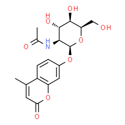 ChemSpider 2D Image | 4-Methyl-2-oxo-2H-chromen-7-yl 2-acetamido-2-deoxy-beta-D-idopyranoside | C18H21NO8
