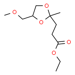 ChemSpider 2D Image | Ethyl 3-(4-(methoxymethyl)-2-methyl-1,3-dioxolan-2-yl)propanoate | C11H20O5