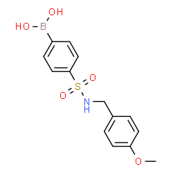 ChemSpider 2D Image | N-4-methoxybenzyl 4-boronobenzenesulfonamide | C14H16BNO5S