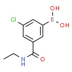 ChemSpider 2D Image | 3-Chloro-5-(ethylcarbamoyl)phenylboronic acid | C9H11BClNO3