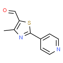ChemSpider 2D Image | 4-Methyl-2-(pyridin-4-yl)thiazole-5-carbaldehyde | C10H8N2OS