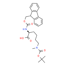 ChemSpider 2D Image | Fmoc-Lys(Me,Boc)-OH | C27H34N2O6