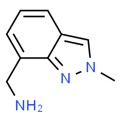 ChemSpider 2D Image | (2-methyl-2H-indazol-7-yl)methanamine | C9H11N3